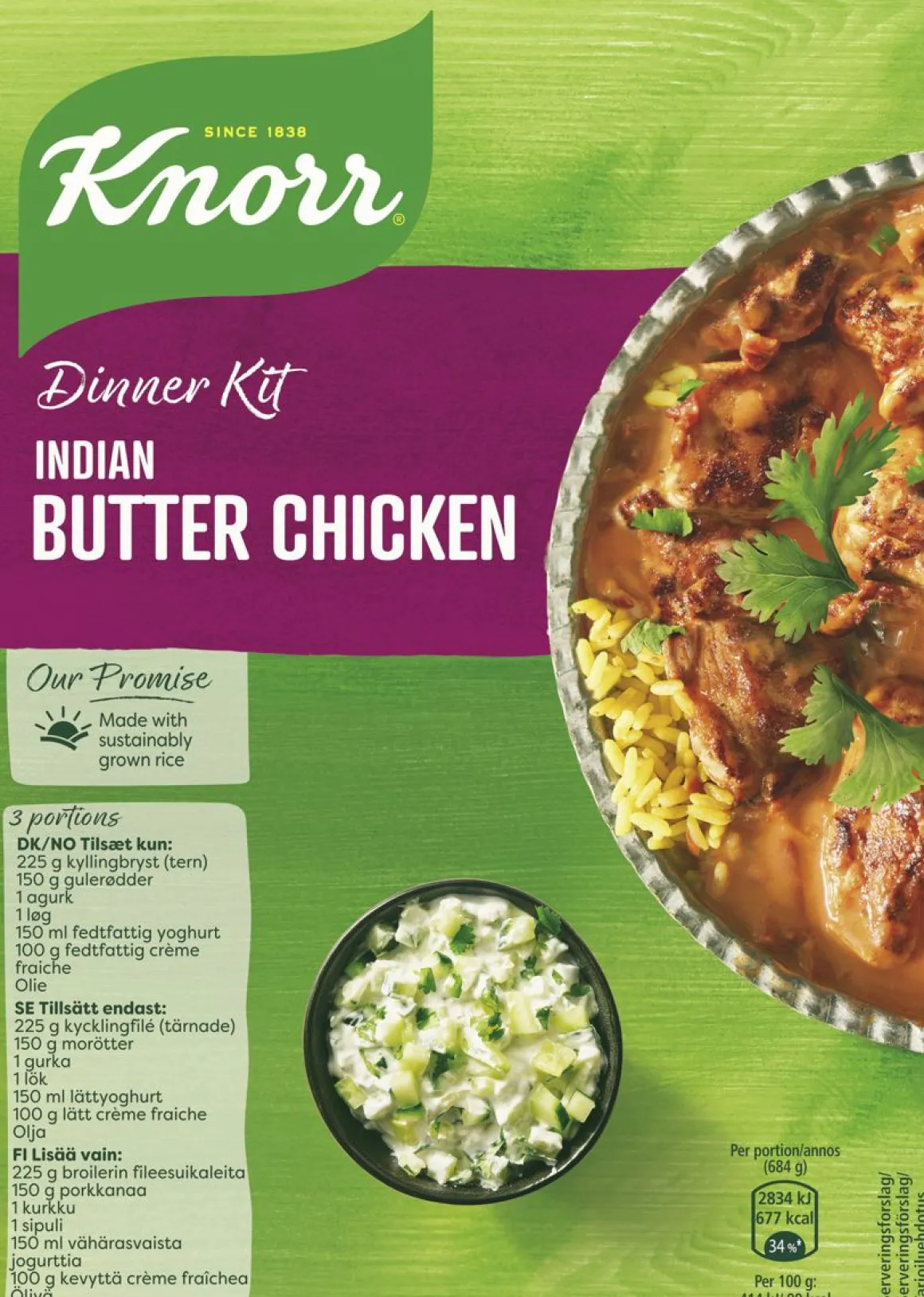 KNORR BUTTER CHICKEN ATERIA-AINES 303 G