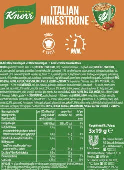 KNORR CUP A SOUP MINESTRONEKEITTO 3 PACK 57 G