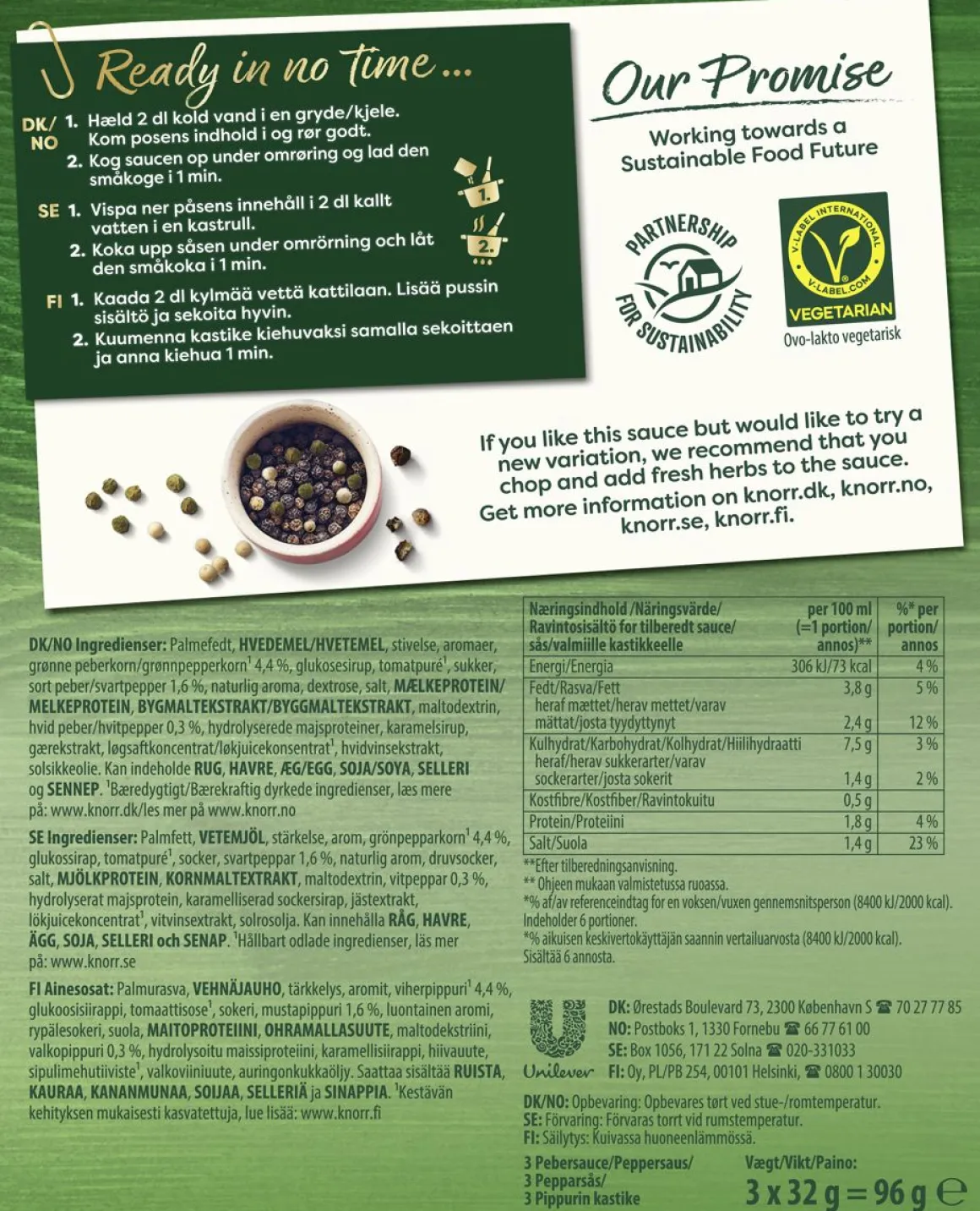 KNORR KASTIKEAINES 3 PIPPURIA 3 X 32 G 96 G