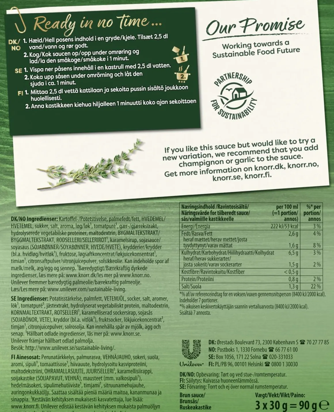 KNORR KASTIKEAINES RUSKEAKASTIKE 3-PACK 90 G