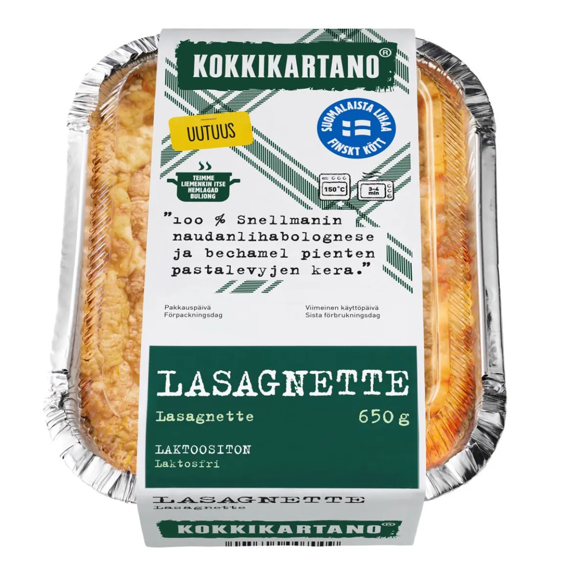 KOKKIKARTANO LASAGNETTE 650 G