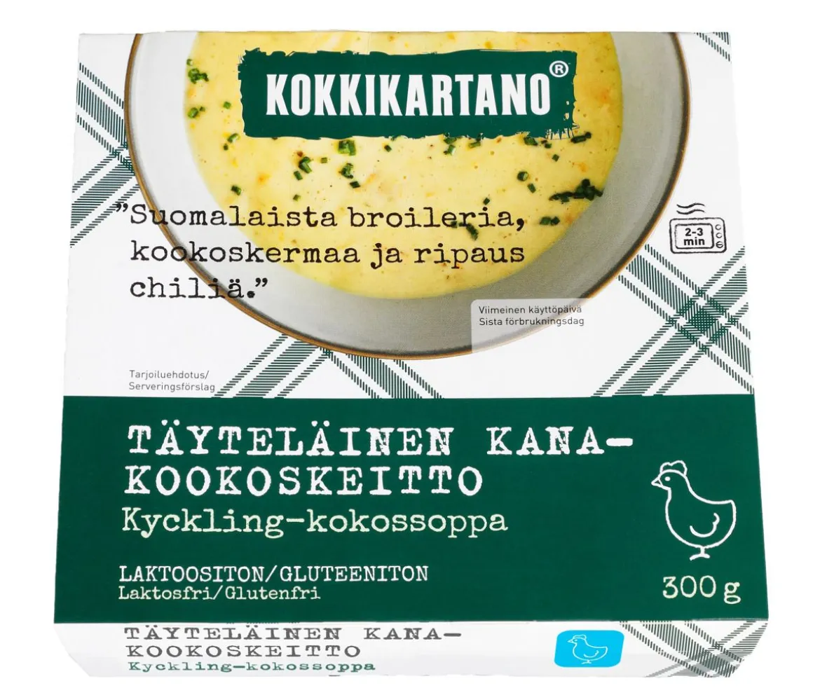 KOKKIKARTANO TÄYTELÄINEN KANA-KOOKOSKEITTO 300 G
