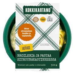 KOKKIKARTANO BROILERIA JA PASTAA SITRUUNAKASTIKKEESSA 300 G