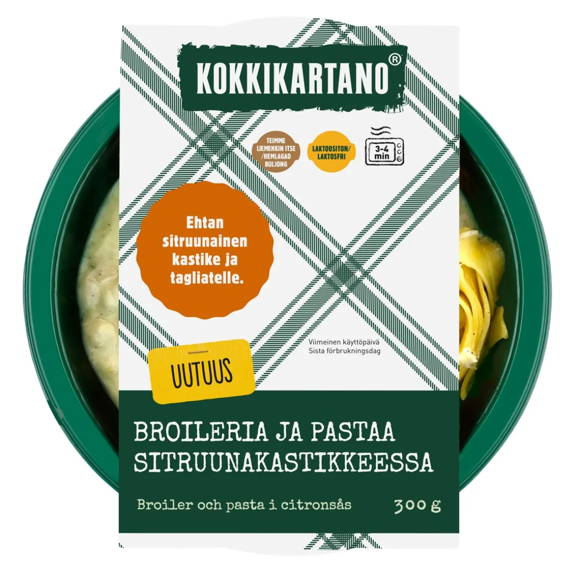 KOKKIKARTANO BROILERIA JA PASTAA SITRUUNAKASTIKKEESSA 300 G