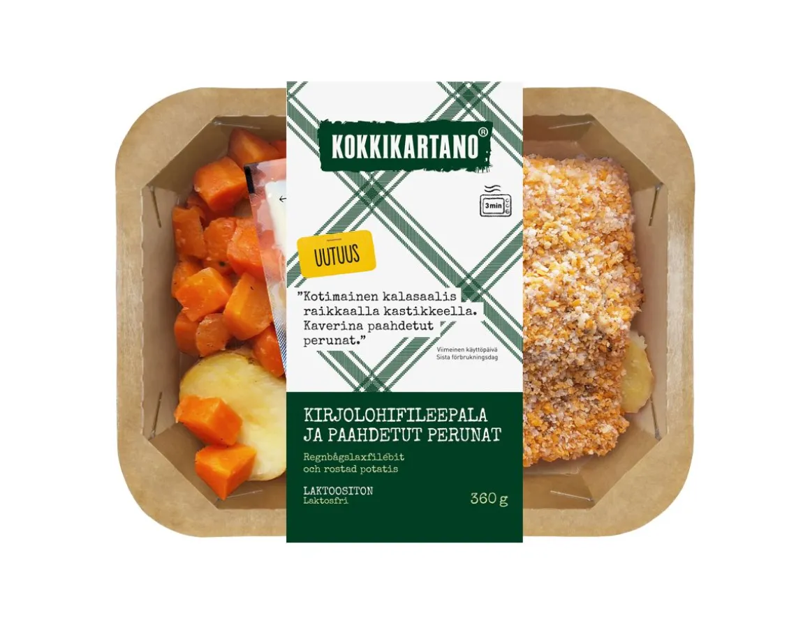 KOKKIKARTANO KIRJOLOHIFILEEPALA JA PAAHDETUT PERUNAT 360 G