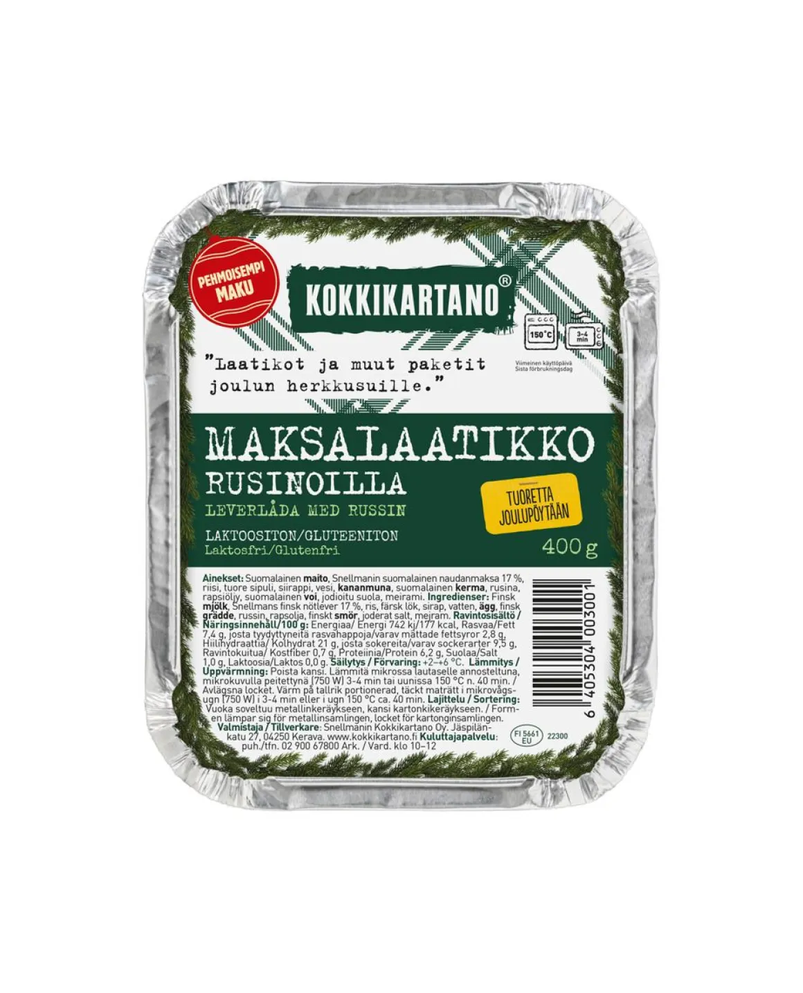 KOKKIKARTANO MAKSALAATIKKO 400 G