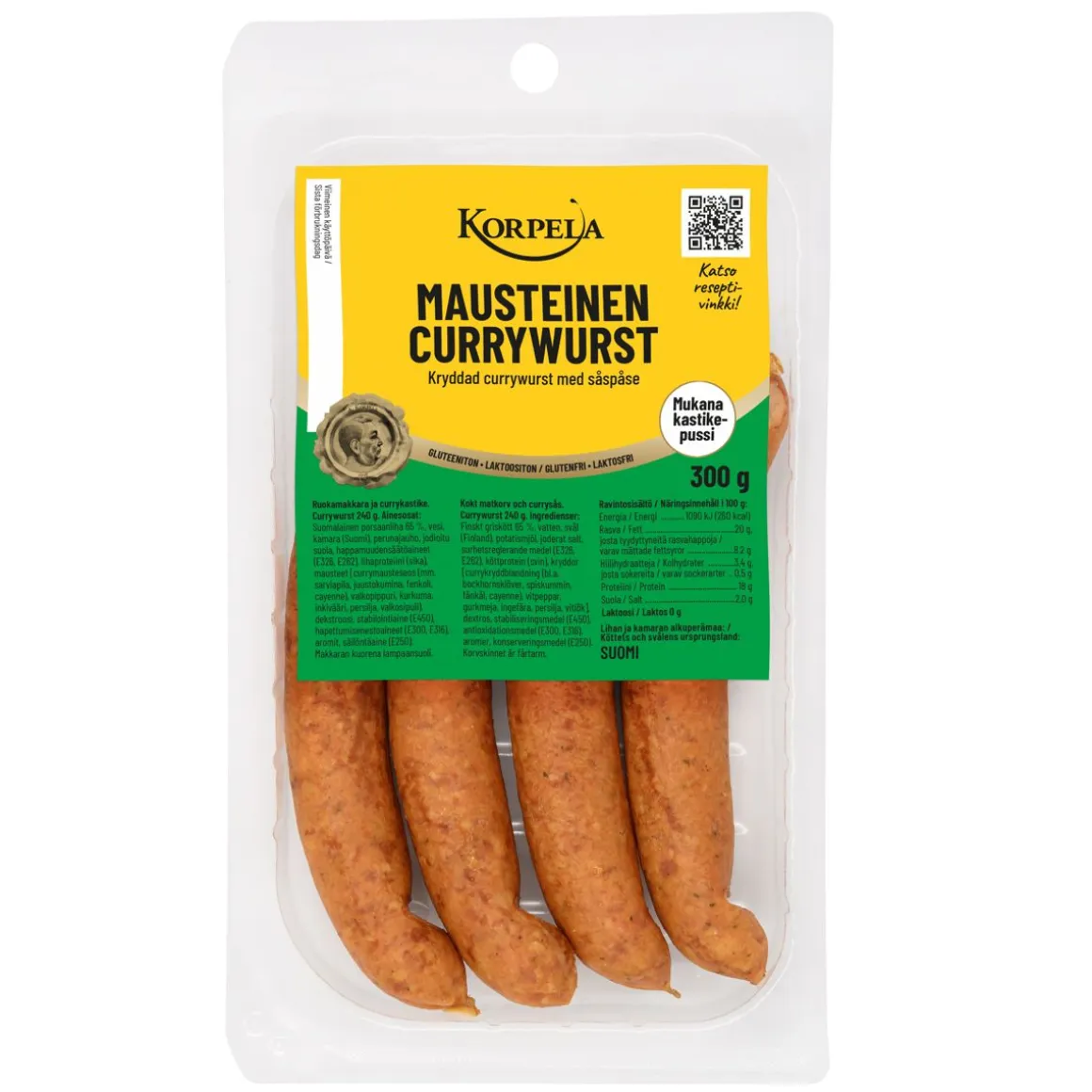 KORPELA MAUSTEINEN CURRYWURST 300 G