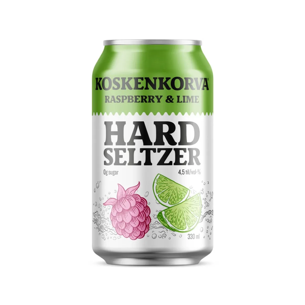 KOSKENKORVA HARD SELTZER 4,5% RASPBERRY & LIME TLK 330 ML