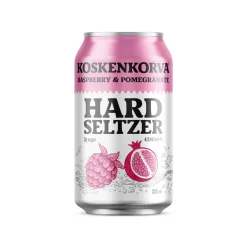 KOSKENKORVA HARD SELTZER 4,5% RASPBERRY & POMEGRANATE TLK 330 ML