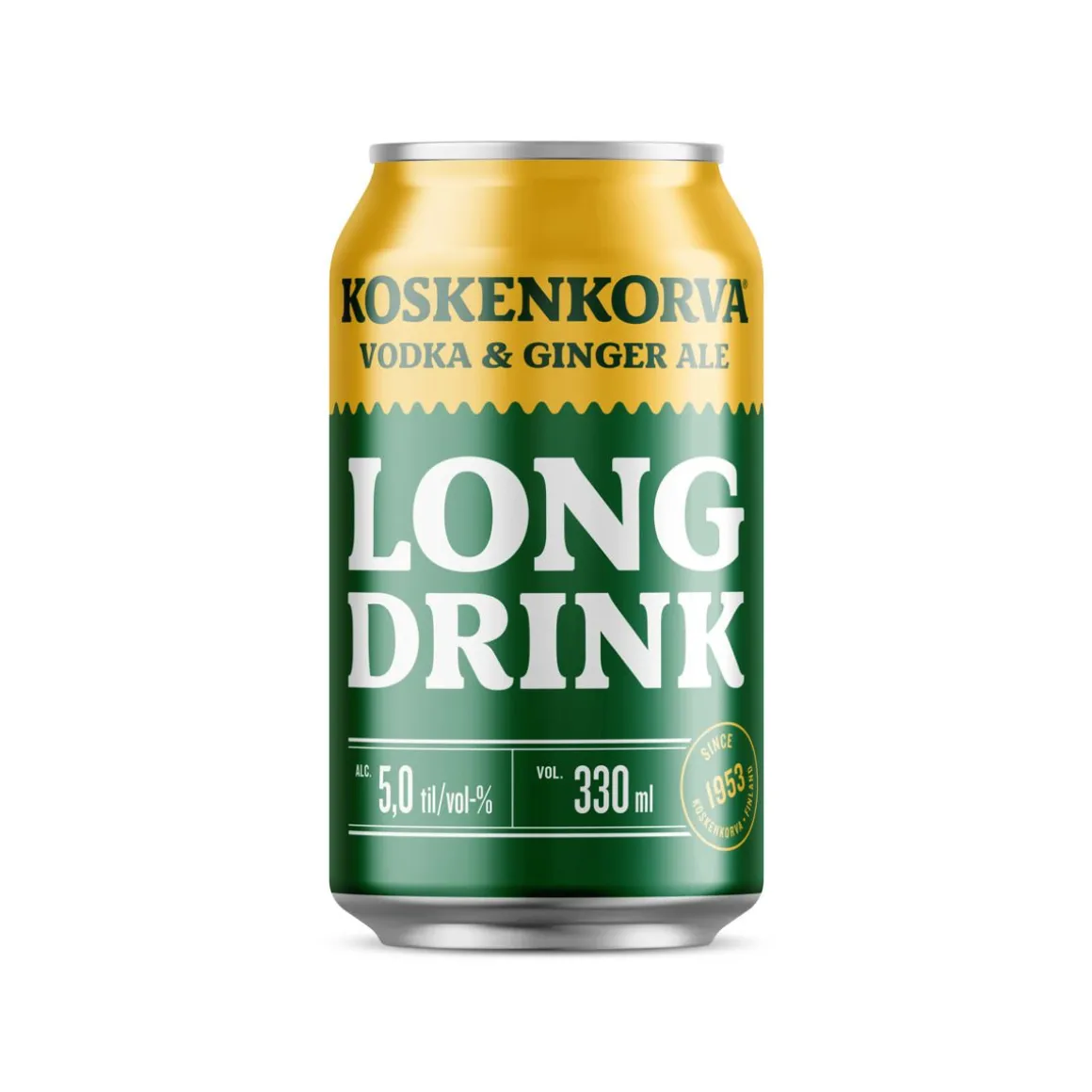 KOSKENKORVA LONG DRINK 5% VODKA & GINGER ALE TLK 330 ML