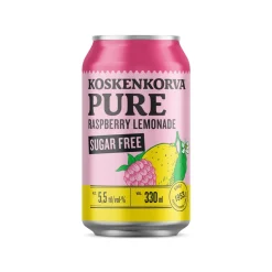 KOSKENKORVA PURE 5,5% RASPBERRY LEMONADE SUGARFREE TLK 330 ML