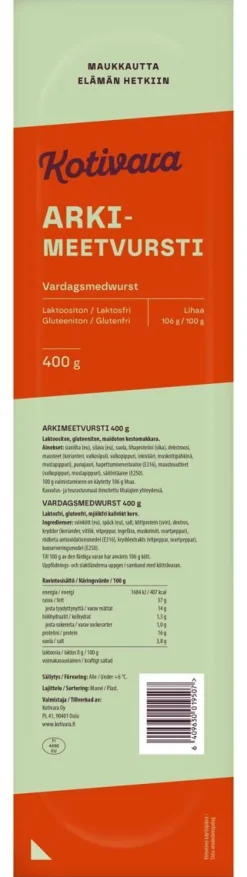 KOTIVARA ARKIMEETVURSTI  400 G
