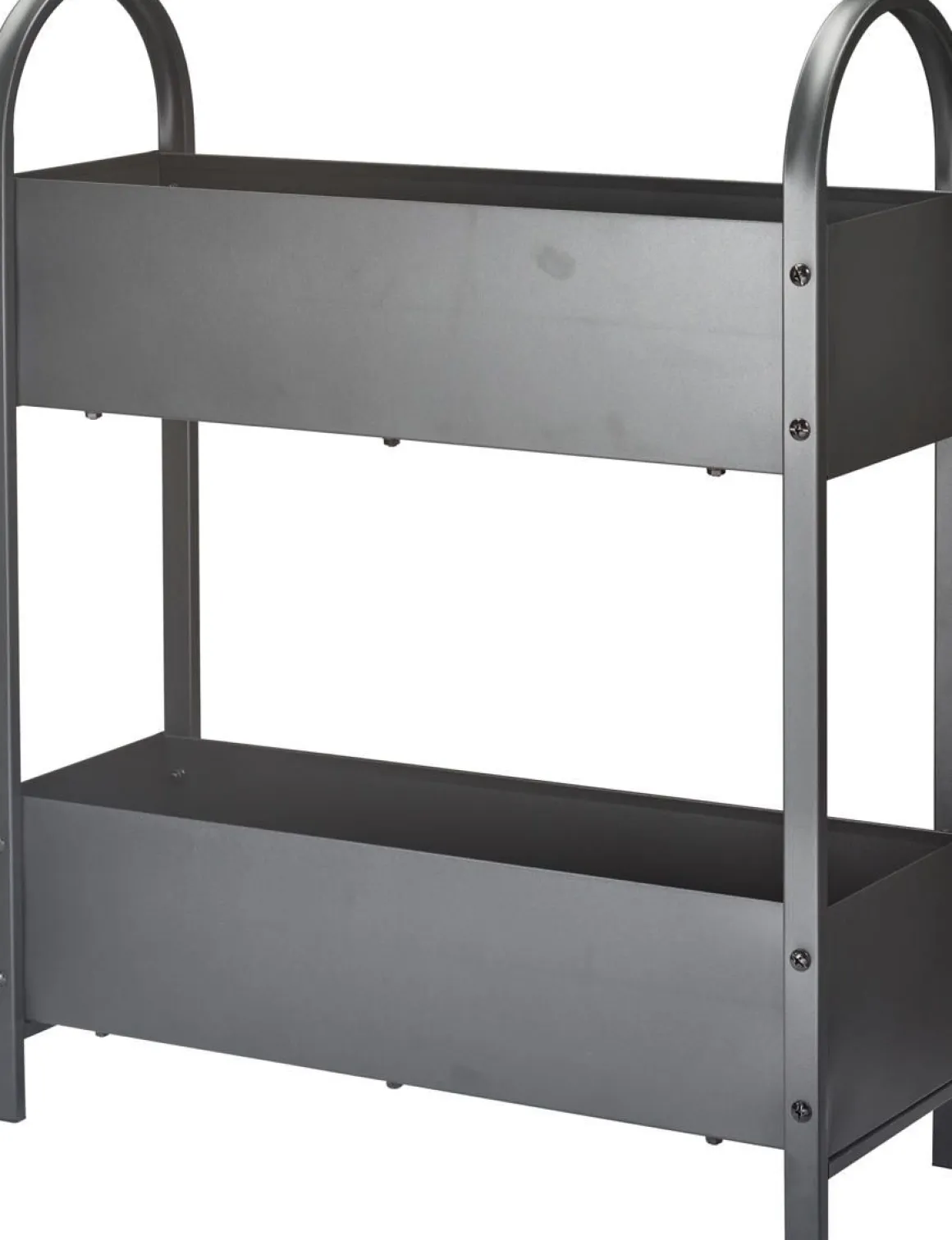 KUKKALAATIKKO 60X22.5XH75CM METALLIA TUMMAN HARMAA