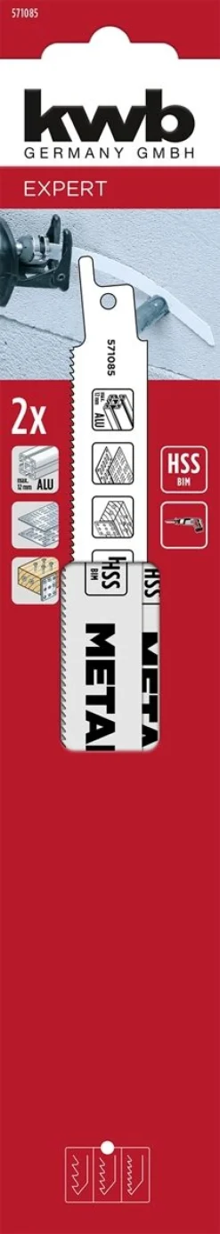 KWB PUUKKOSAHANTERÄ METALLILLE 2 KPL 229 MM