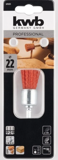 KWB NYLONKÄRKIHARJA 22 MM KARKEA