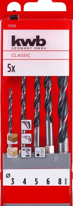 KWB PORANTERÄSARJA PUU 3-8MM 5P