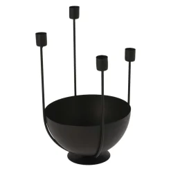 KYNTTILÄTELINE 22X31CM METALLIA MUSTA