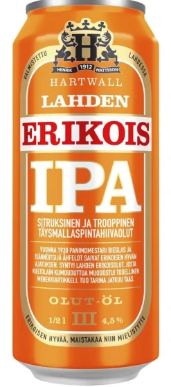 LAHDEN ERIKOIS IPA 4,5% TLK  500 ML