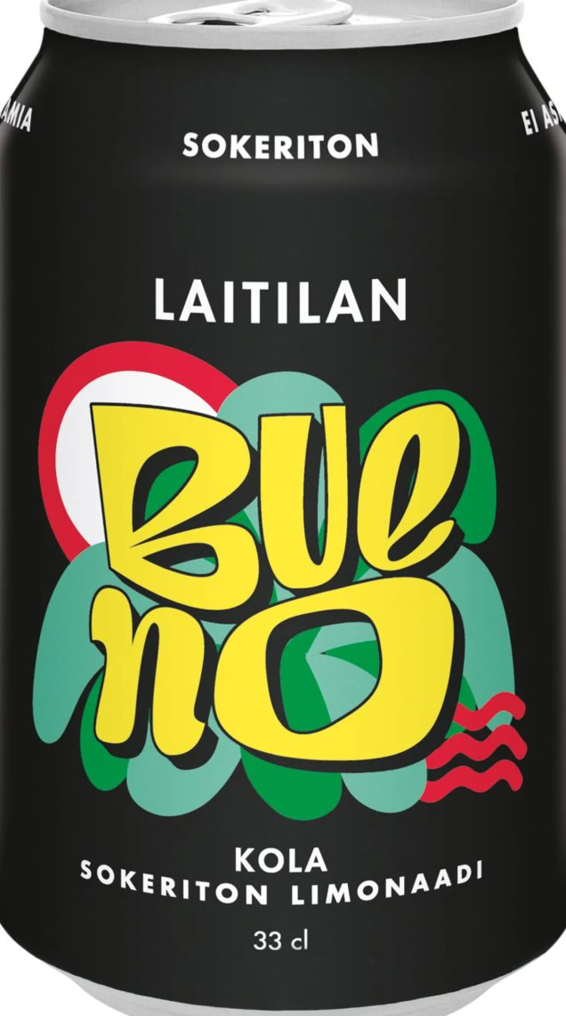 LAITILAN BUENO SOKERITON KOLA LIMONAADI TLK 330 ML