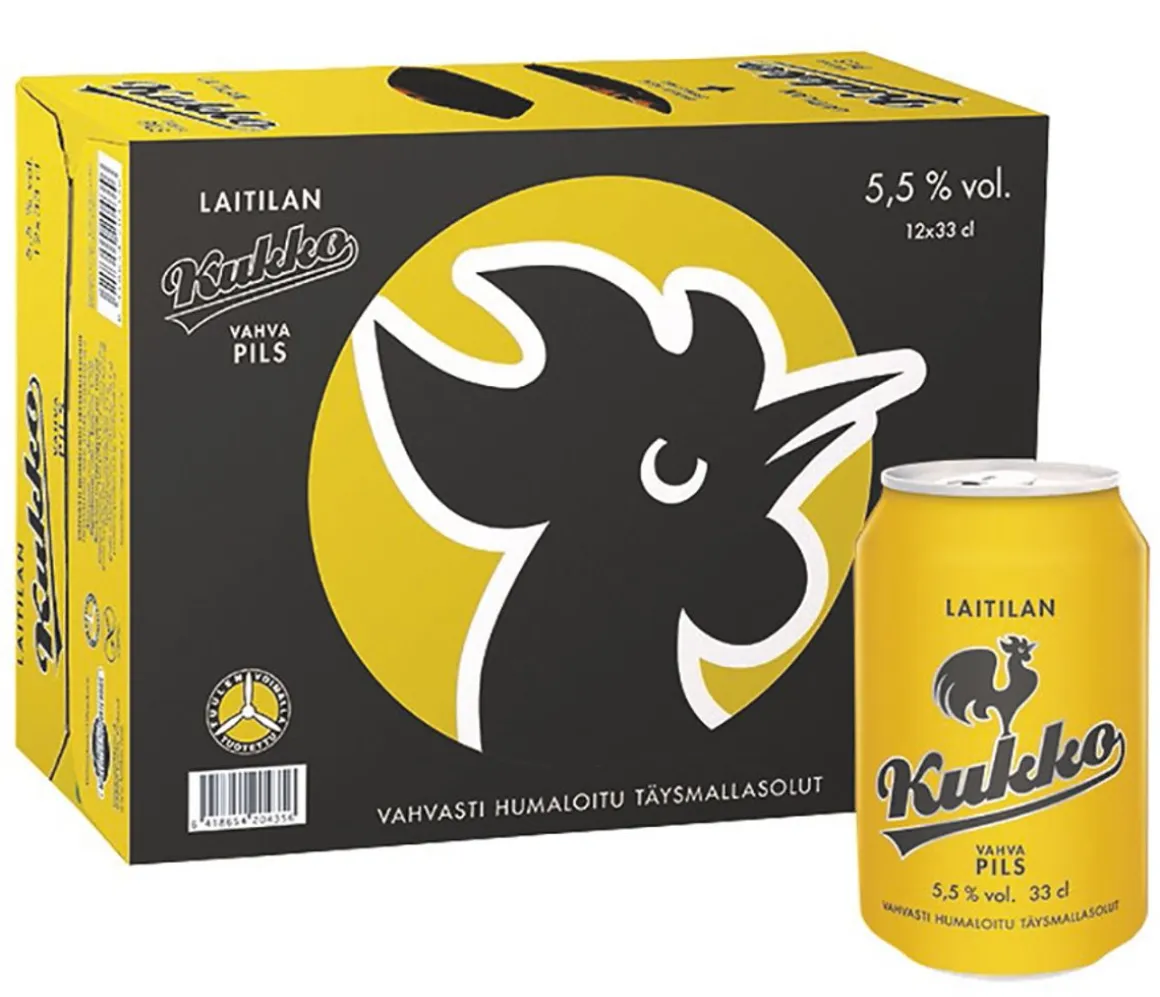 LAITILAN KUKKO VAHVA PILS 5,5% 0,33 TLK 12-PACK 3,96 L
