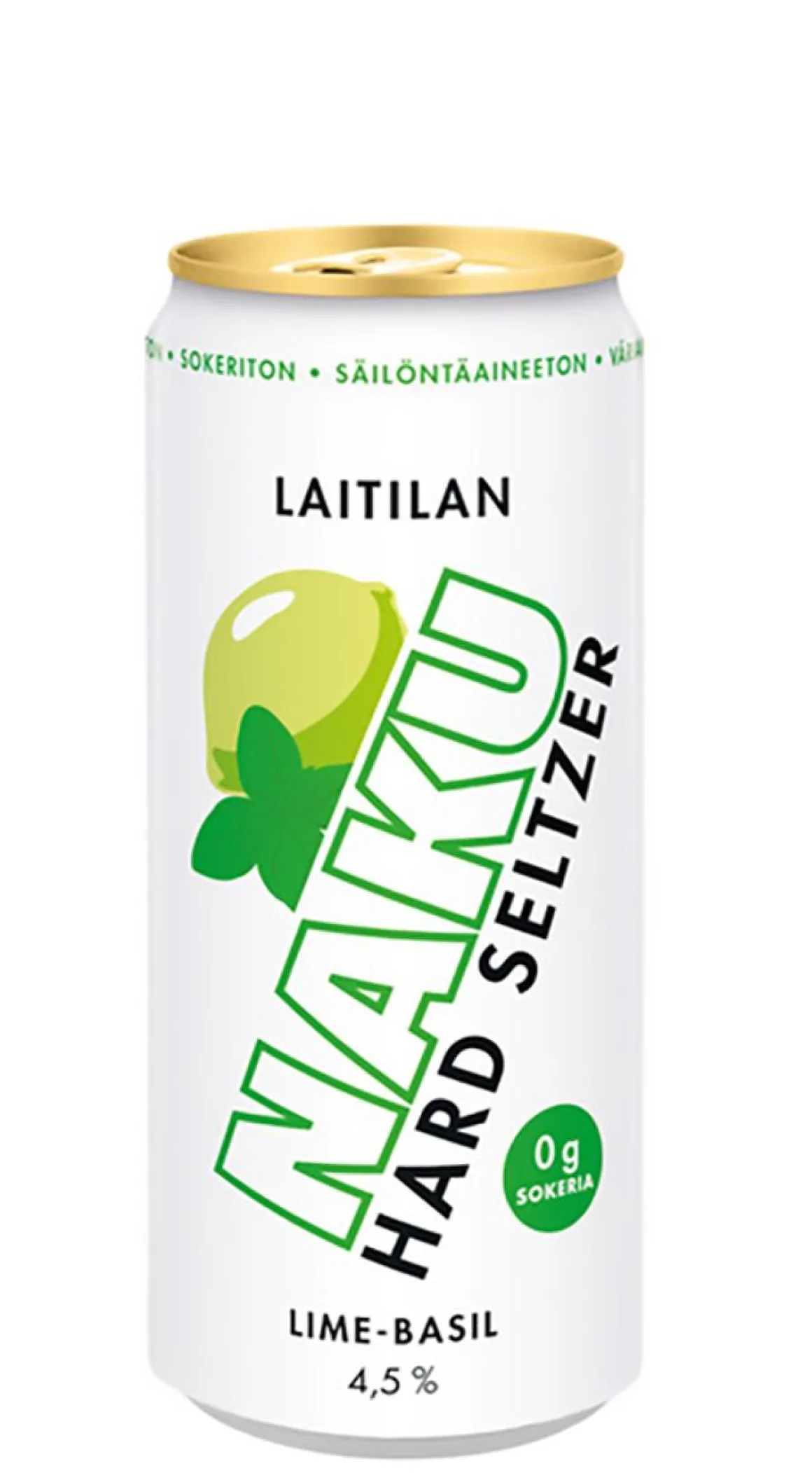 LAITILAN NAKU HARD SELTZER LIME-BASIL 4,5% TLK 330 ML