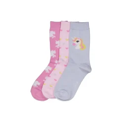 LASTEN 3-PACK SUKKA, YKSISARVINEN/SYDÄN, KOOT 25/27-34/3