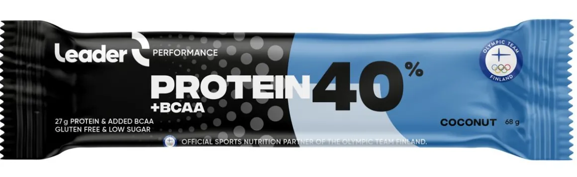 LEADER 40% PROTEIN + BCAA PATUKKA KOOKOS 68 G