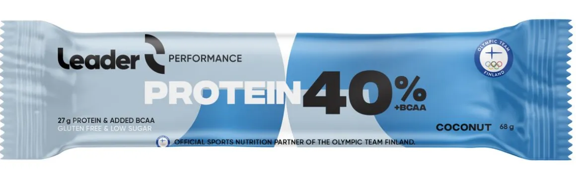 LEADER 40% PROTEIN + BCAA PATUKKA KOOKOS 68 G