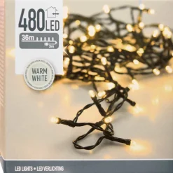 LED 480 VALOSARJA LÄMMIN VALKOINEN, VIHREÄ JOHTO, SISÄ-JA UL