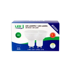 LED ENERGIE KOHDELAMPPU GU10 6W 490LM 4000K 2KPL