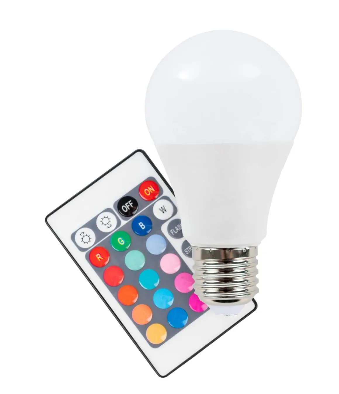 LED ENERGIE LED-VAKIOKUPULAMPPU 9W 800LM RGB+W 2700K A60/E27 KAUKOSÄÄTIMELLÄ