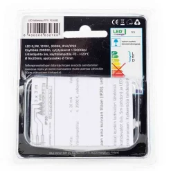 LED ENERGY LED SAUNAVALOSARJAN LISÄLAMPPU, 5M JOHTO, MUSTA (TEFLON)