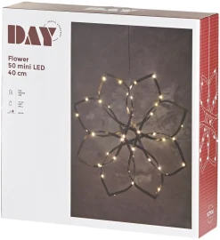 LED KUKKA 40CM PARISTOILLA MUSTA