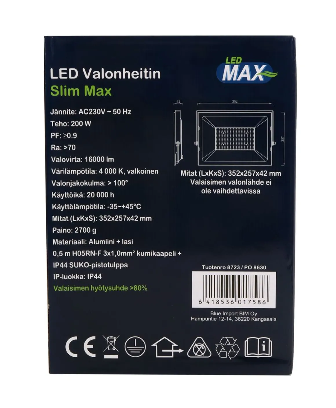 LED MAX VALONHEITIN SLIM MAX LED 200W 16000LM 4000K