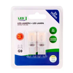LED ENERGIE LAMPPU G9 2W, 170LM 3000K 2 KPL