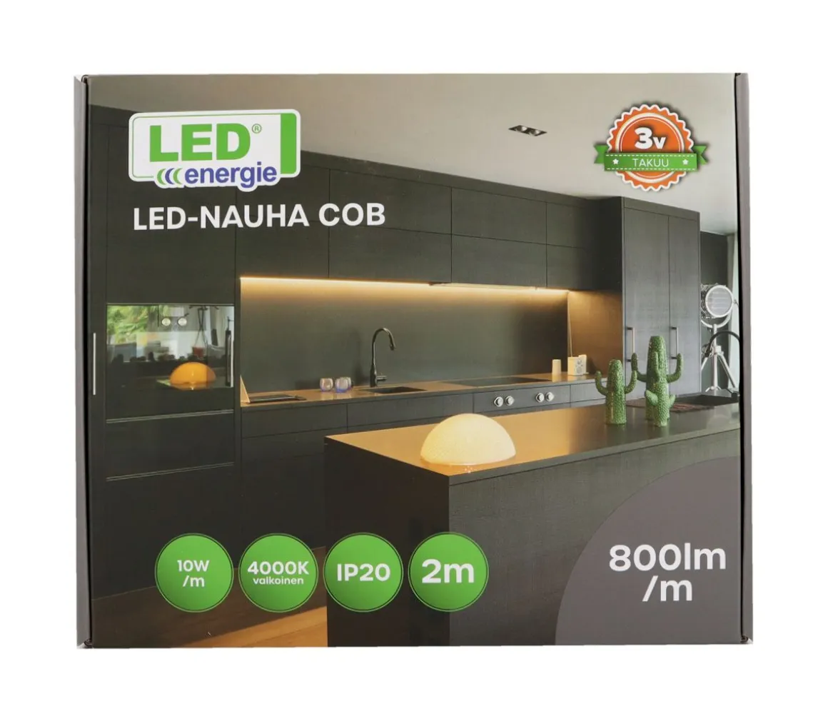 LED ENERGIE LED-NAUHA COB IP20 10W/M 800LM/M 4000K ADAPTERILLA