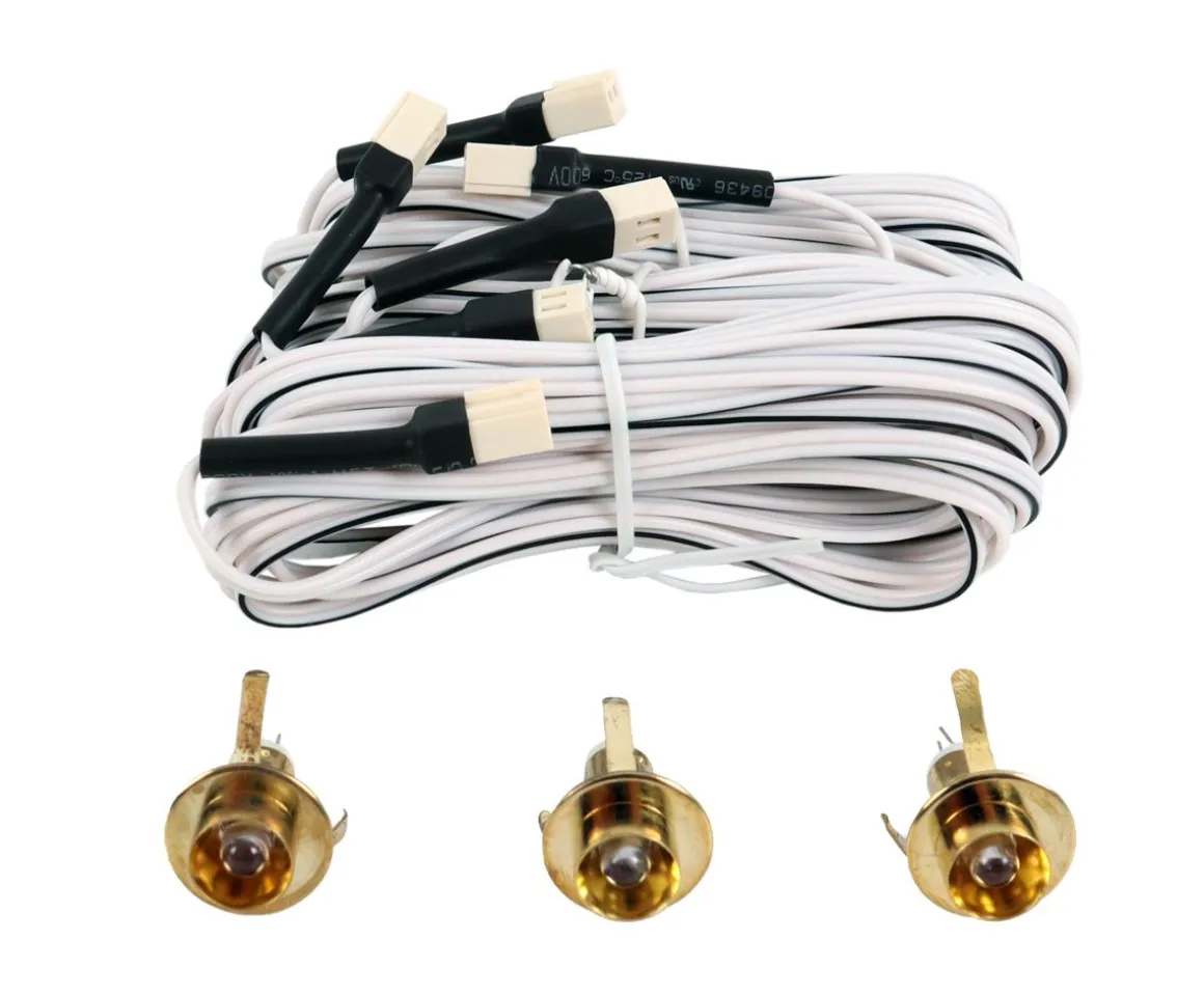 LED ENERGIE LISÄLAMPUT 3 KPL LED VALOSARJAAN 7031, MESSINKI