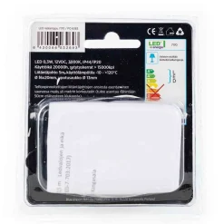 LED ENERGY LED SAUNAVALOSARJAN LISÄLAMPPU, 5M JOHTO, HOPEA (TEFLON)