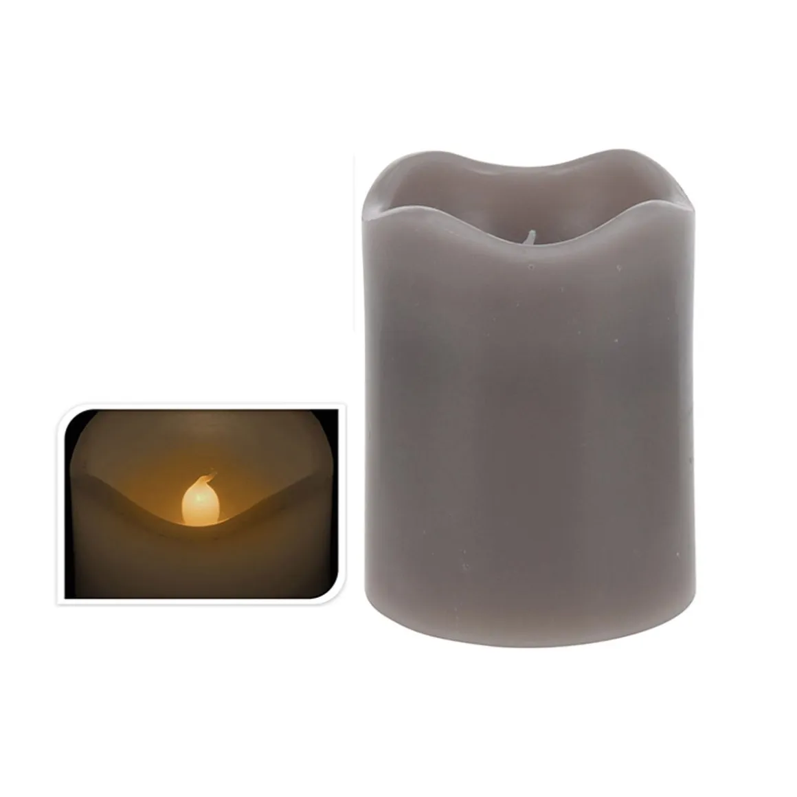 LED KYNTTILÄ AJASTIMELLA 7*9CM HARMAA