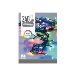LED 240 PERUSVALOSARJA MULTICOLOUR, TUMMA JOHTO, ULKO- JA