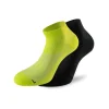LENZ RUNNING 3.0 SUKKA 2-PACK NEONKELTAINEN /MUSTA 35-38