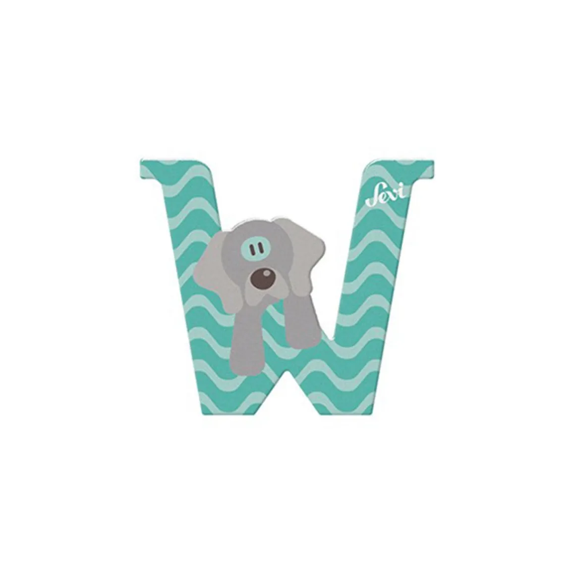 LETTER W WEIMARANER