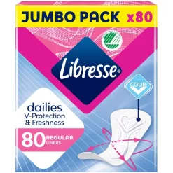 LIBRESSE REGULAR JUMBO PIKKUHOUSUNSUOJA 80 KPL