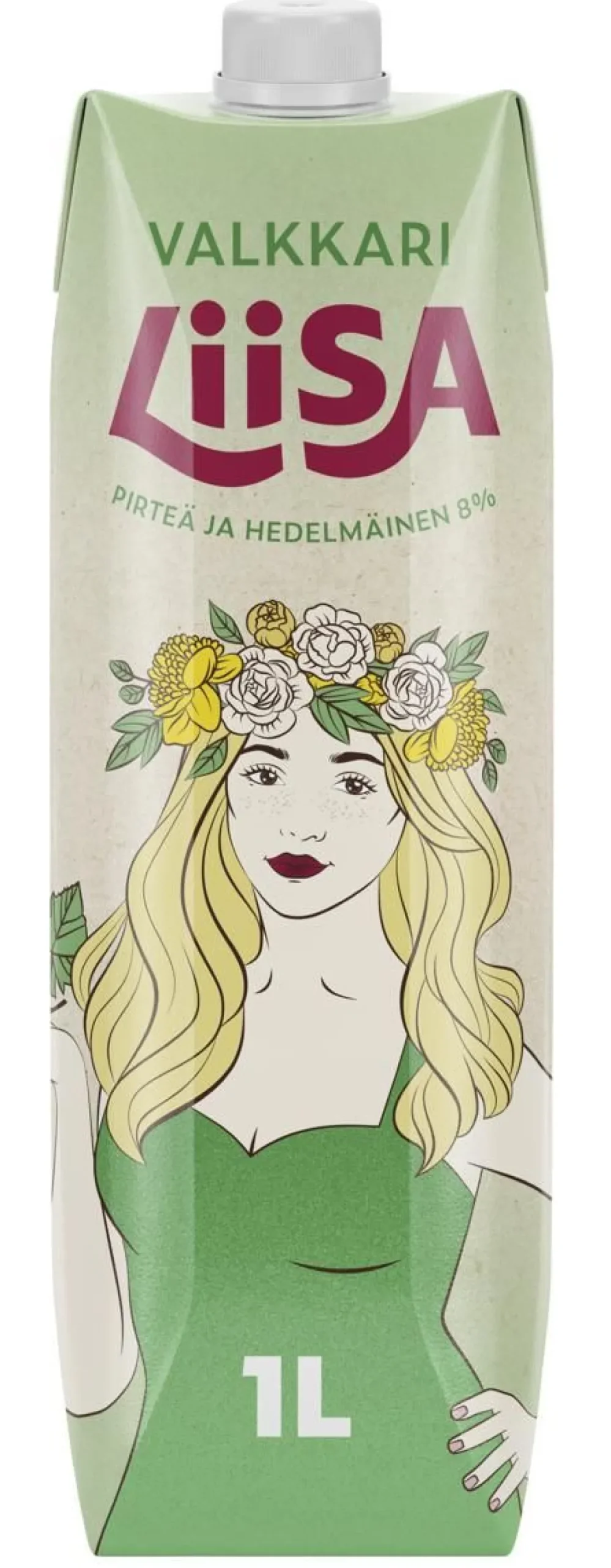 LIISA VIINIJUOMA 8% VALKKARI 1L TETRA