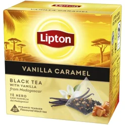 LIPTON VANILLA CARAMEL PYRAMIDI MUSTA TEE 20PS 408 G