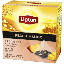 LIPTON PEACH MANGO PYRAMIDI MUSTA TEE 20PS 408 G