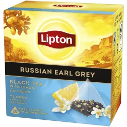 LIPTON RUSSIAN EARL GREY PYRAMIDI MUSTA TEE 20PS 576 G