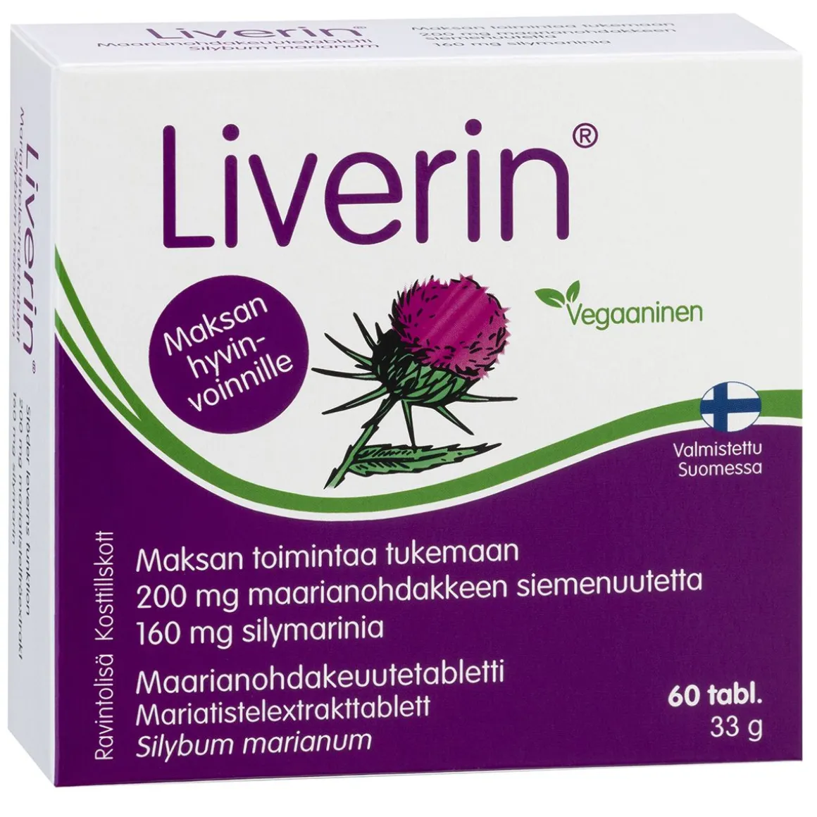 LIVERIN MAARIANOHDAKEUUTETABLETTI 60 KPL