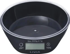 LIVIA KEITTIÖVAAKA AAVA PYÖREÄ KULHOLLA