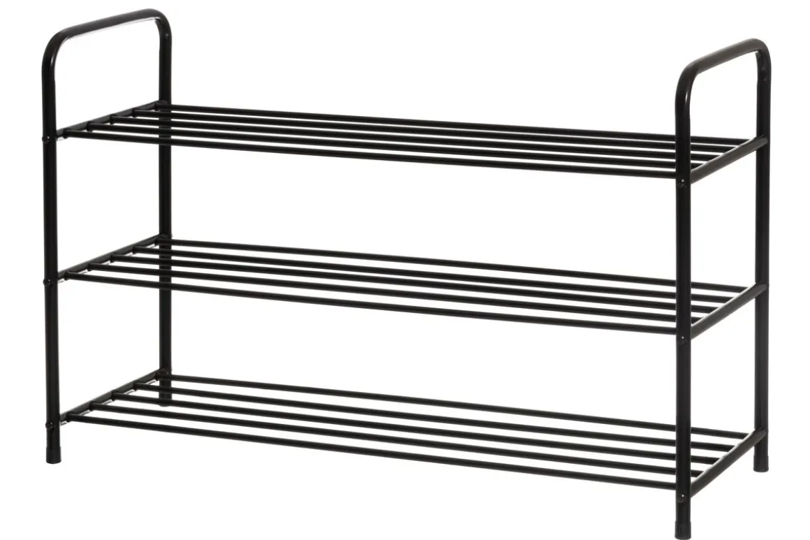 4LIVING KENKÄTELINE NOOA 3 TASOA 93X35X60 CM MUSTA